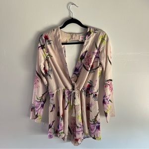 L’ATISTE Floral Long Sleeve Romper